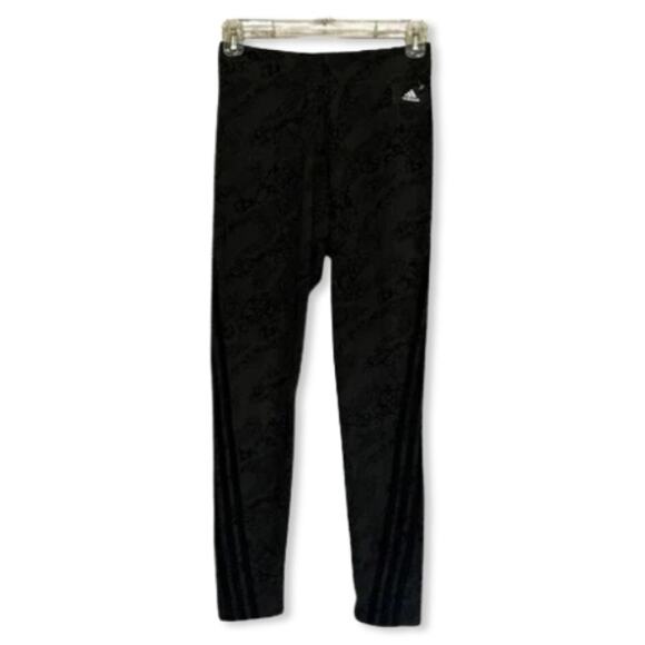 Adidas Track Pants Stretchable Abstract Iconic 3-Stripes Gray Black W Small NWOT - Picture 1 of 8